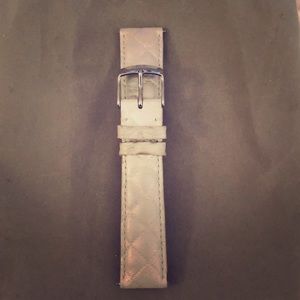 Michele White Pearl Quilted 18mm Band